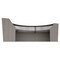 Linea Italia Curved Reception Desk 3 Units, Clear Panel, 143 inW x 71 inD, Ash ZUD317 - alternate 2